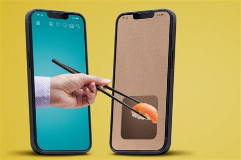 Ilustrácia mobilnej aplikácie na objednávanie potravín