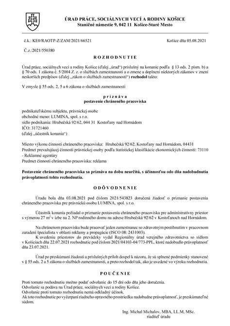 Chránené pracovisko v praxi