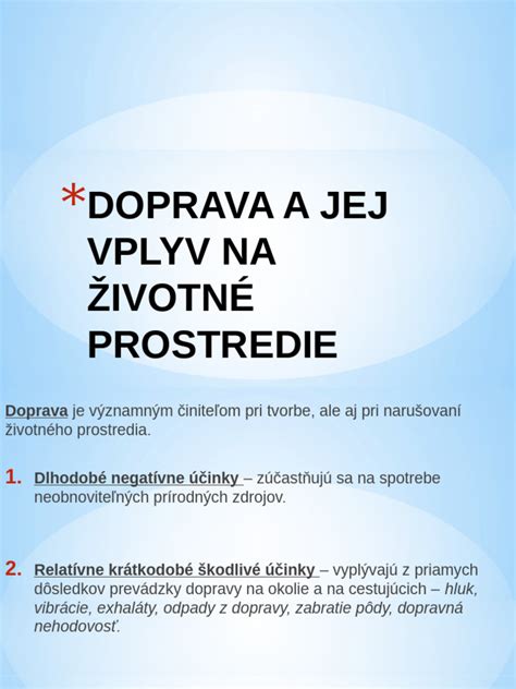 Vplyv pravidelnej údržby vozidla na životné prostredie