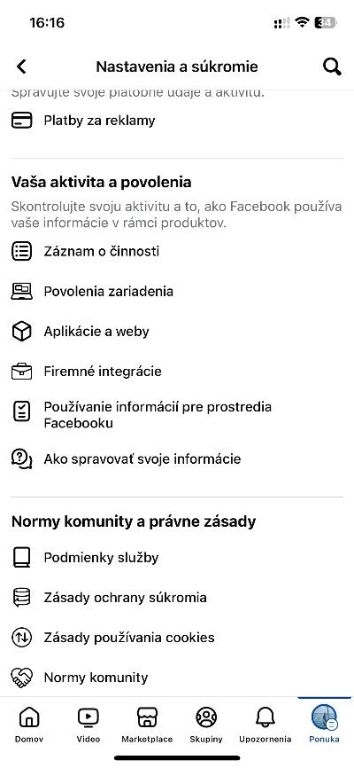 Nastavenia reklám na Facebooku