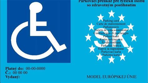 Parkovací preukaz pre osoby s ZŤP
