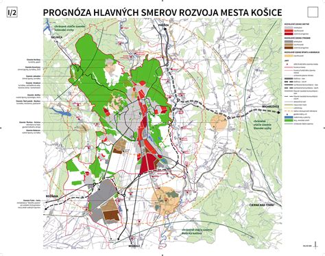 Mapa Košíc so zvýraznením mestských častí
