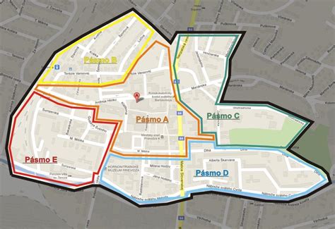 Mapa vzdialenostných pásiem pre príspevok na dochádzku