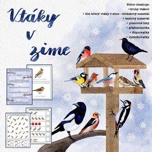 Dievča kŕmi vtáky v zime