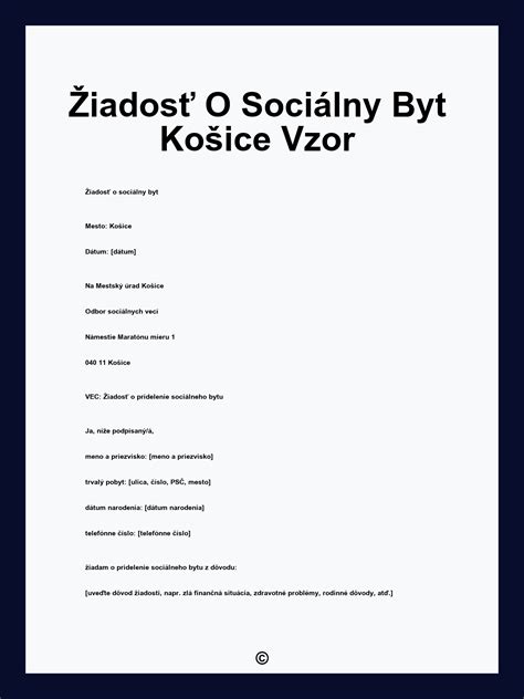Štruktúra žiadosti o sociálny projekt