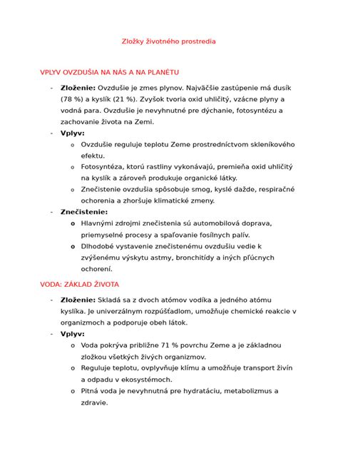 Zložky edukačného prostredia
