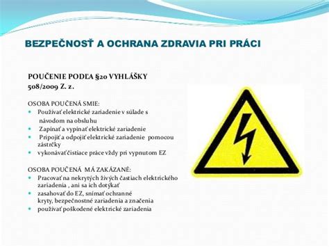 Bezpečnostné symboly pri práci s elektrinou