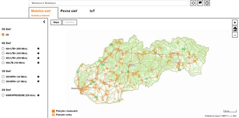 Mapa zobrazujúca pokrytie projektu RegioAuto
