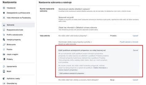 Nastavenia publika príspevkov na Facebooku