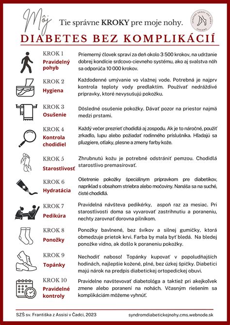 Ilustrácia správnej starostlivosti o nohy diabetika