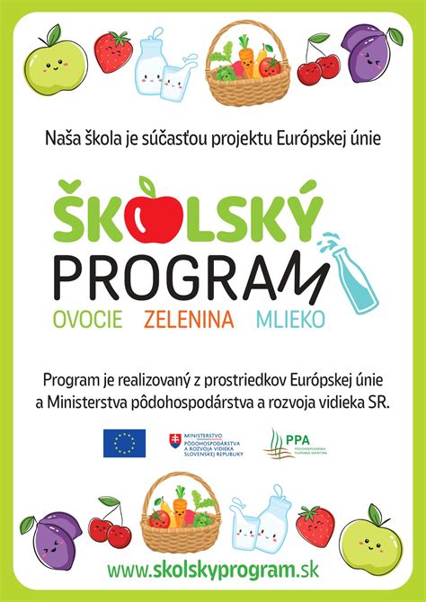 Schéma štátnej podpory pre školské programy ovocia a zeleniny