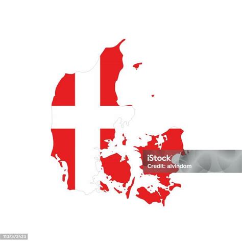 Mapa Dánska s vyznačenými hlavnými mestami