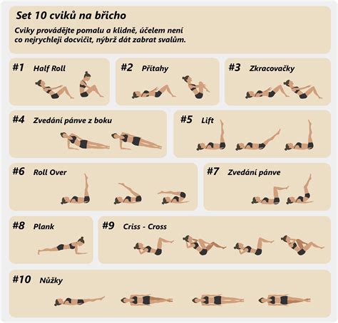 Tabuľka s príkladmi cvikov na brucho pre seniorov