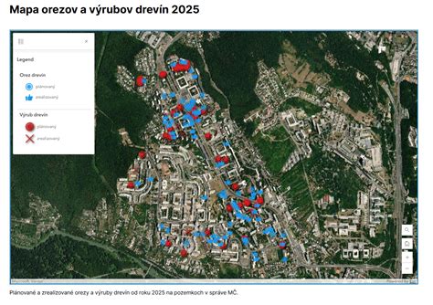 Mapa mestskej časti Karlova Ves