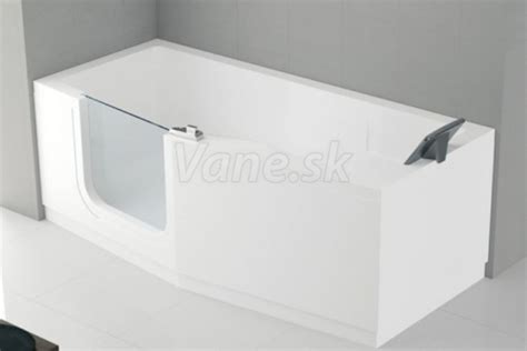 Schéma rôznych možností úpravy vane s dvierkami (dĺžka, šírka, výška)