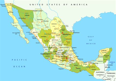 Mapa Mexika so zvýrazneným štátom Oaxaca