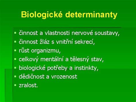 Schéma: Biologické a sociálne determinanty osobnosti