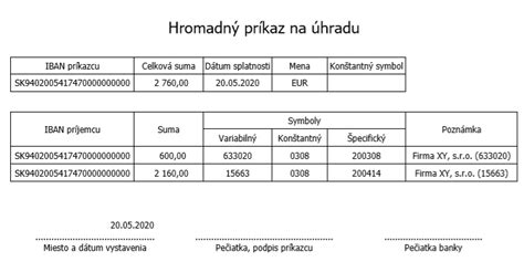 Ilustrácia prevodného príkazu s vyznačenými variabilnými a konštantnými symbolmi