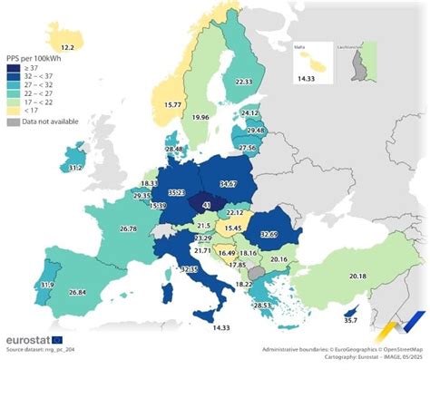 Mapa: Porovnanie priemernej dĺžky PN v EÚ