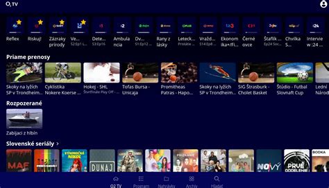 Rozhranie aplikácie TVNOVINY.sk