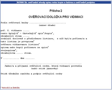 Príklad doložky o overení podpisu