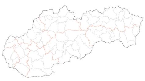 Mapa Slovenska s označenými regiónmi, kde sa mení financovanie sociálnych služieb