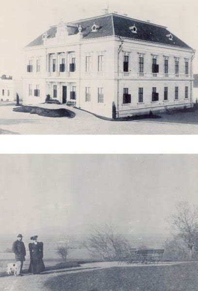 Historická fotografia kaštieľa v obci Veľaty