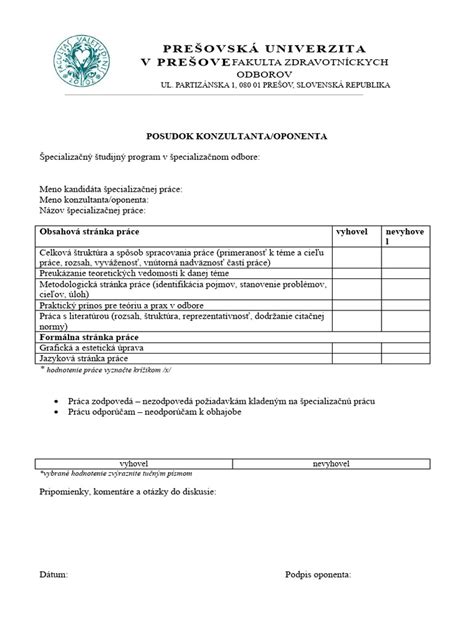 Ukončenie štúdia a obhajoba špecializačnej práce