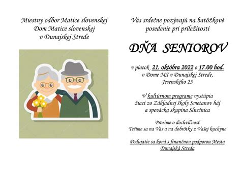 Medzinárodný deň seniorov - grafika