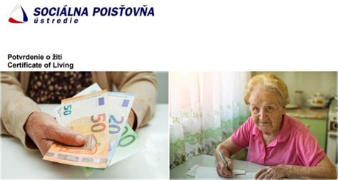 Dôchodca podpisujúci Potvrdenie o žití