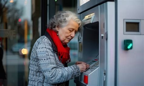 Žena používajúca bankomat