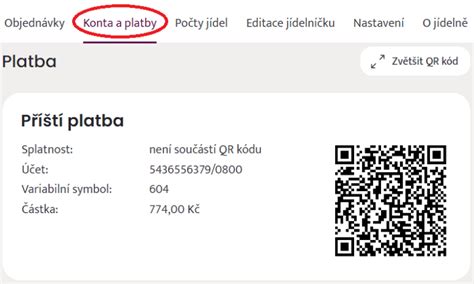 QR kód pre rýchlu platbu