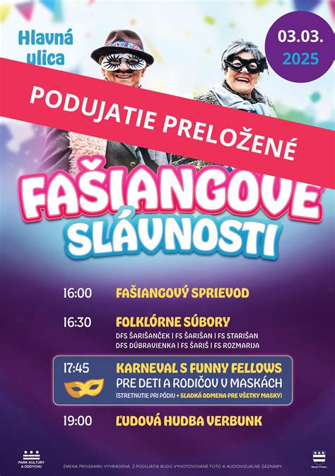 Fašiangové slávnosti a kultúrne podujatia pre seniorov