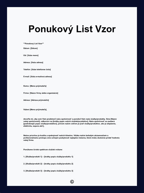 Ponukový list zo Sociálnej poisťovne