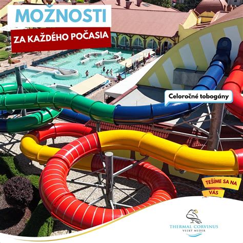 Rodina užívajúca si tobogány v aquaparku Thermal Corvinus