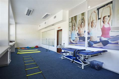 Schéma rozloženia Fyziatricko-rehabilitačného oddelenia s vyznačenými pracoviskami