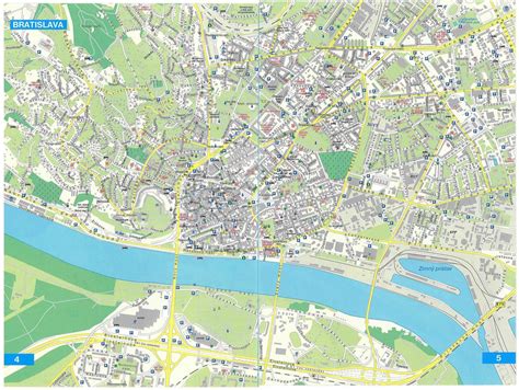 Mapa Bratislavy s vyznačenou lokalitou Koliba