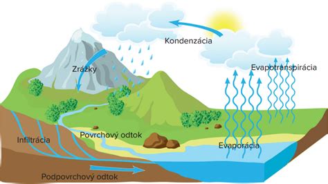 schéma kolobehu vody v prírode