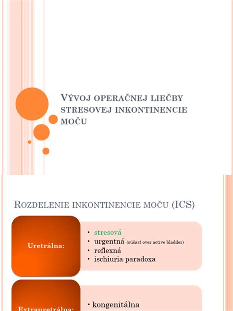 Možnosti liečby inkontinencie