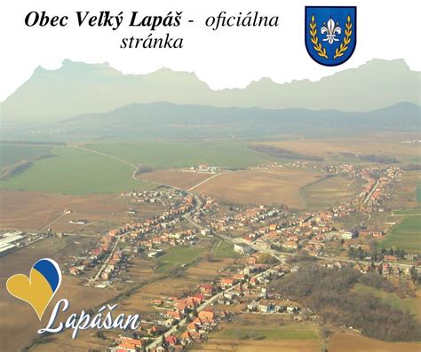 Mapa obce Veľký Lapáš s vyznačeným katastrom