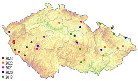 Mapa: Lokality konania olympiád dôchodcov na Slovensku