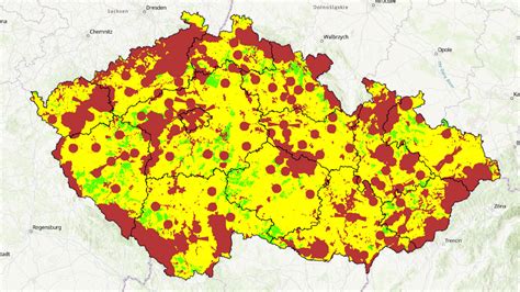 Mapa priemyselných oblastí v Trenčianskom kraji