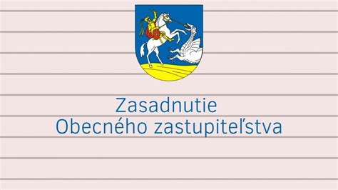 Zasadnutie obecného zastupiteľstva