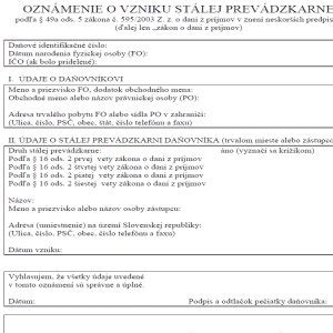 Príklady stálej prevádzkarne