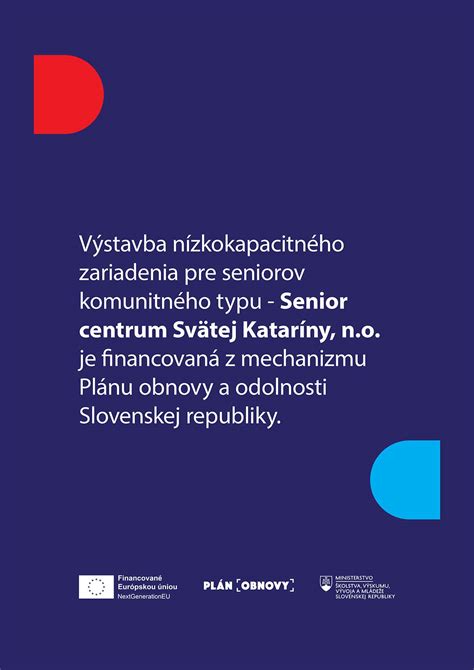Architektonický návrh Senior centra Sv. Kataríny v Handlovej