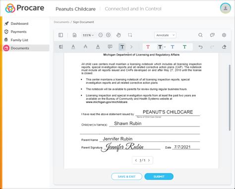 Screenshot online objednávacieho systému ProCare