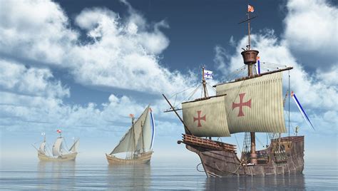 Ilustrácia lodí Krištofa Kolumba