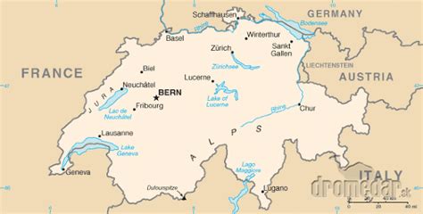 Mapa znázorňujúca krajiny EÚ a Švajčiarsko