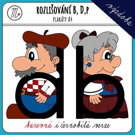 Zrkadlový obraz písmen b a d