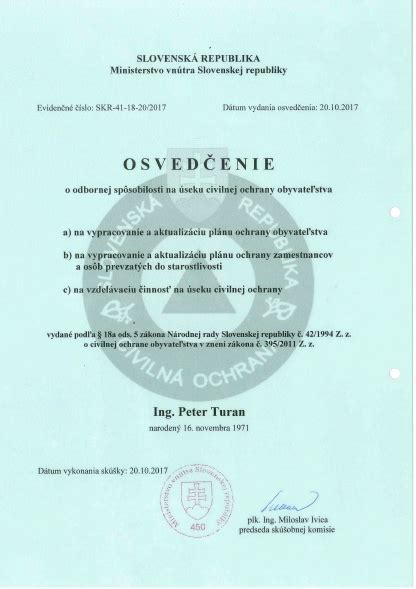 Certifikát odborného školenia pre sociálnych pracovníkov